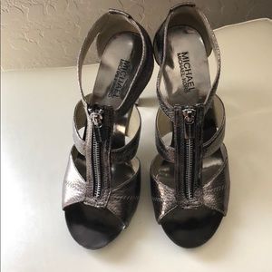 Metallic Silver Michael Kors Sandals